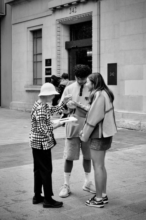 Peter Pickering photographs strangers in Perth streets.